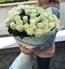 Букет 35 Белых роз #REPLACE_PRED# Москве